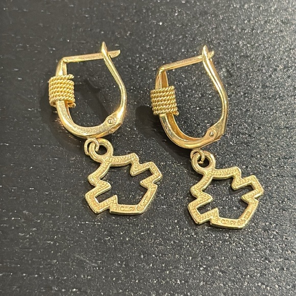 Harley-Davidson 10K Gold Vintage Stamper Earrings - Picture 7 of 8